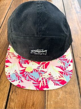vintage Stüssy Capz 5-panel floral brim camp cap